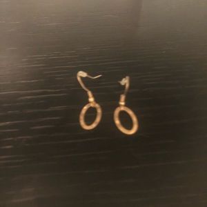 Gold oval earrings